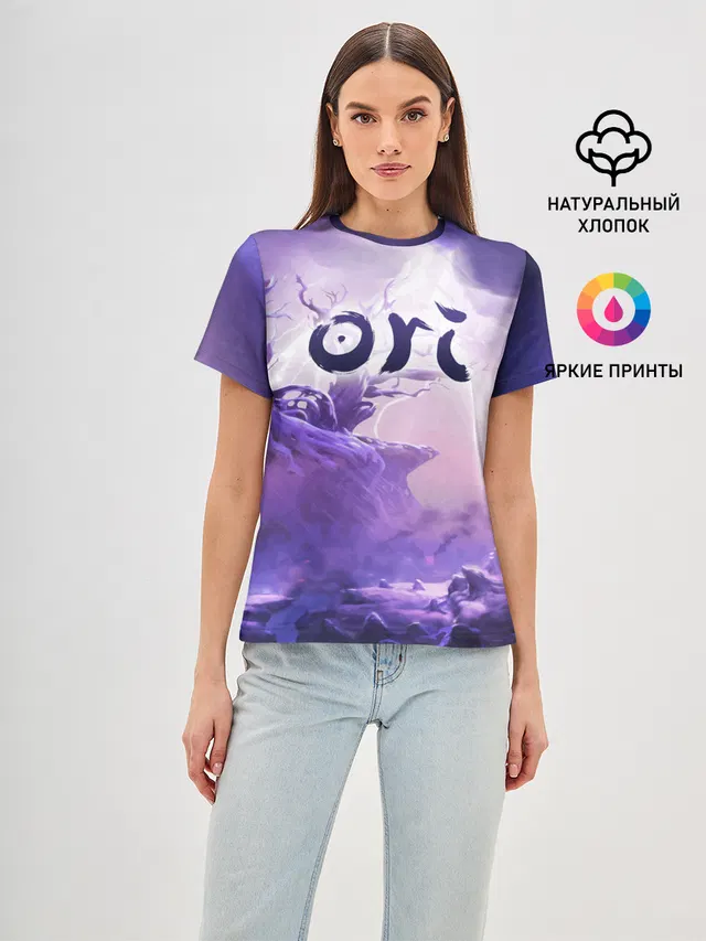 Женская базовая футболка с принтом «Разные игры — ORI»