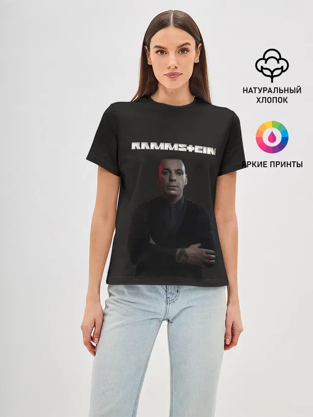 Женская базовая футболка с принтом «Rammstein»