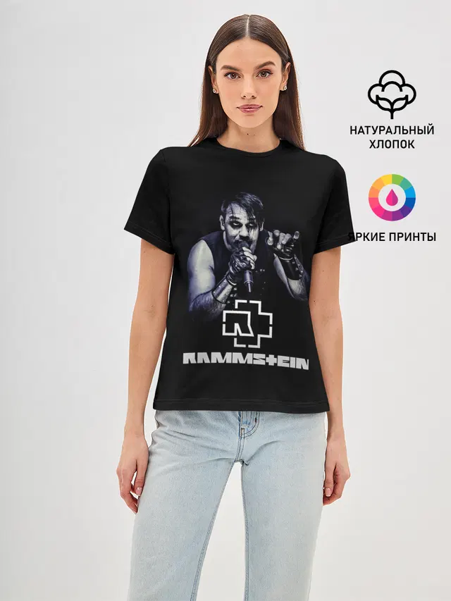 Женская базовая футболка с принтом «Rammstein»
