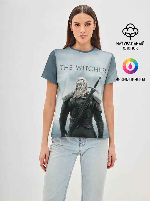Женская базовая футболка с принтом «THE Witcher»
