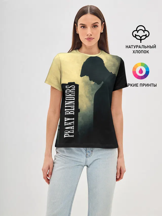 Женская базовая футболка с принтом «Silhouette»