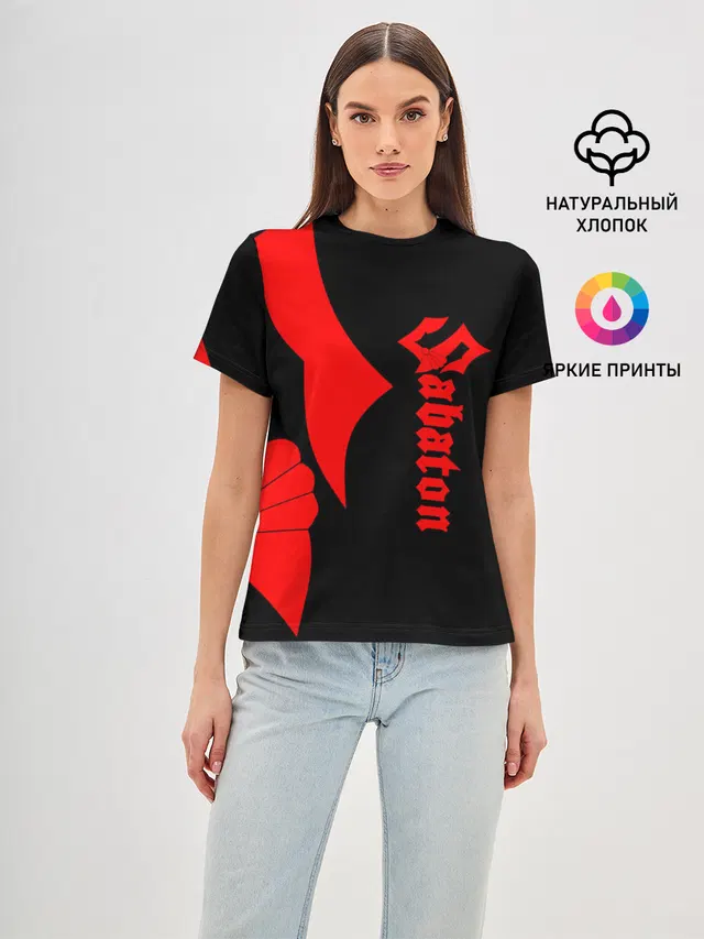 Женская базовая футболка с принтом «Logotype»
