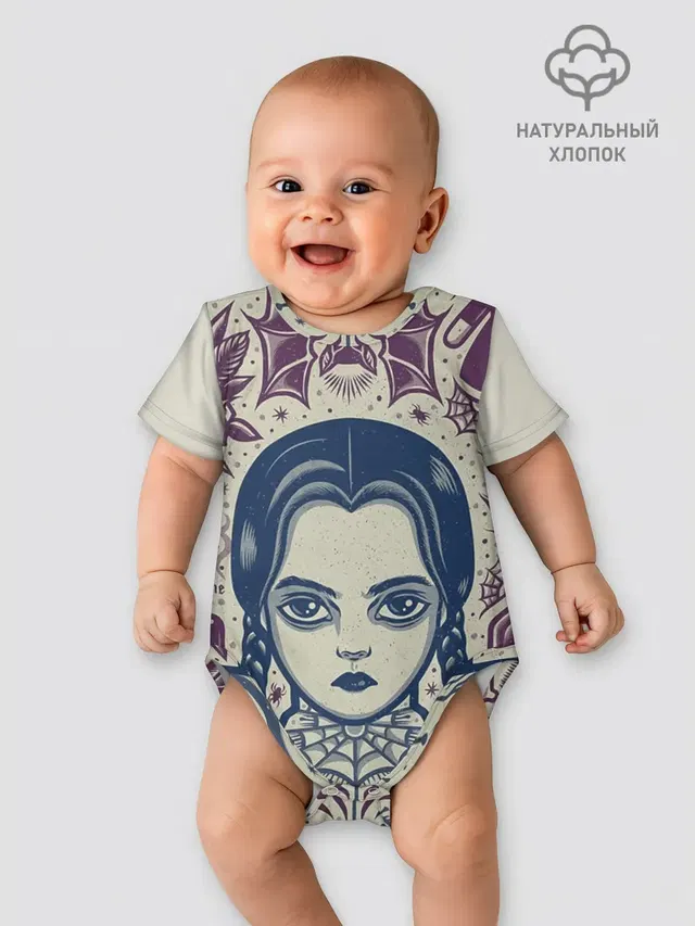 Детское боди с принтом «Мультфильмы — THE ADDAMS FAMILY NW2»