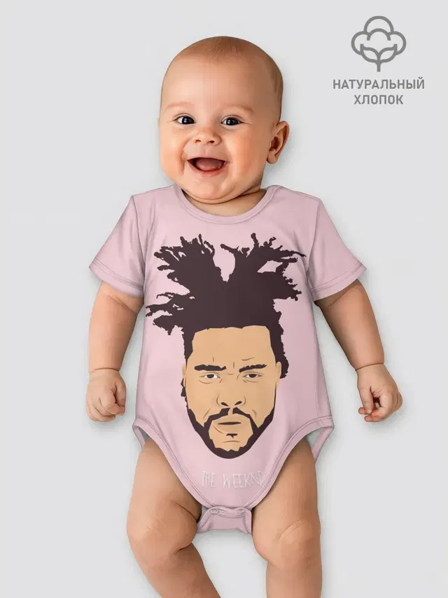 Детское боди с принтом «The Weeknd — Мульт Эйбел»