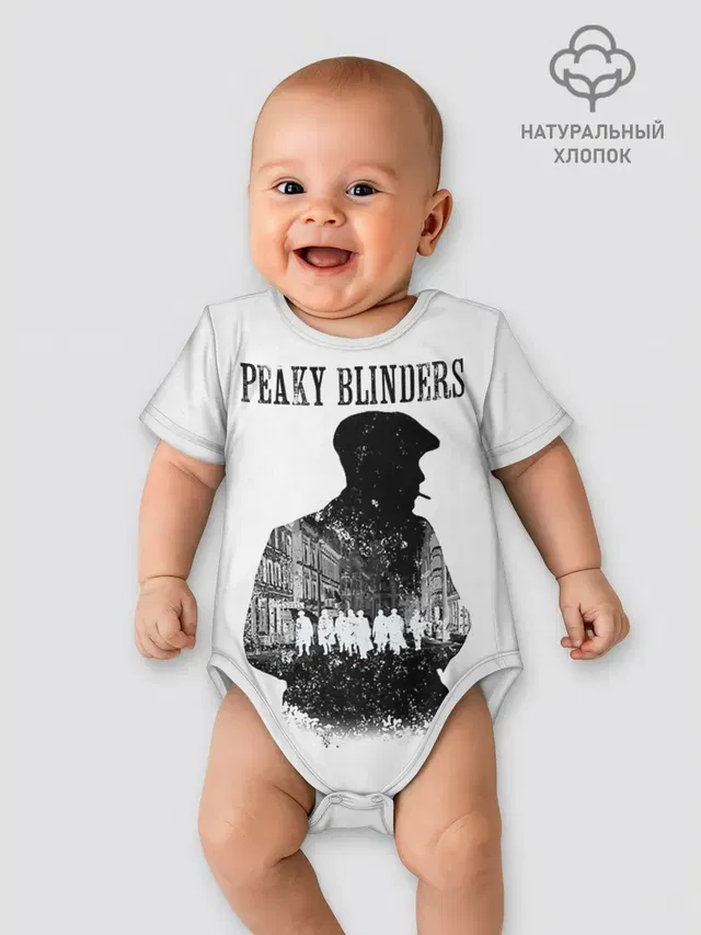 Детское боди с принтом «Острые козырьки — Thomas Shelby Peaky Blinders»