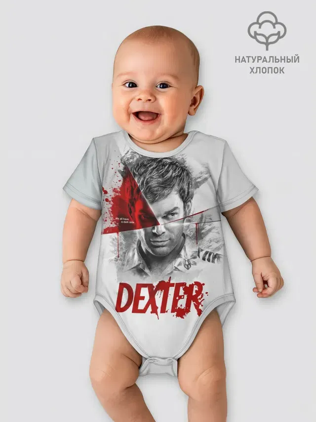 Детское боди с принтом «Декстер — Dexter Правосудие Декстера»