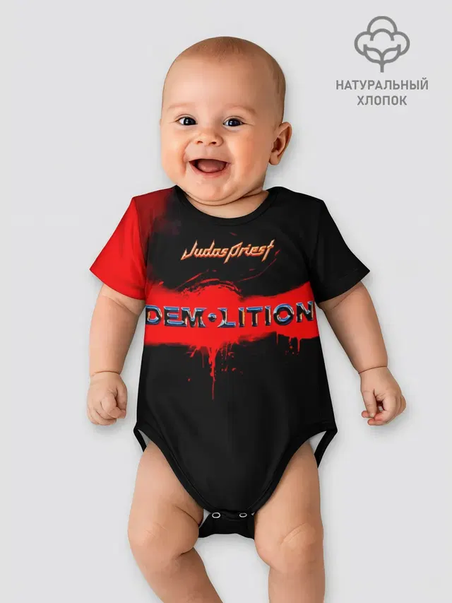 Детское боди с принтом «Judas Priest — Demolition - Judas Priest»