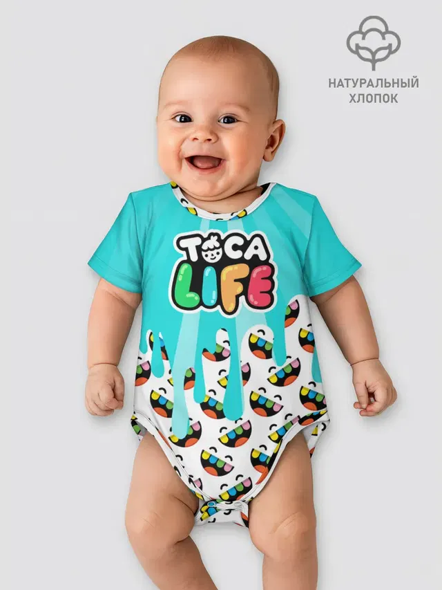 Детское боди с принтом «Toca Boca — TOGA LIFE»