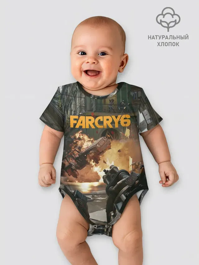Детское боди с принтом «Far Cry — Far Cry 6 gameplay art»
