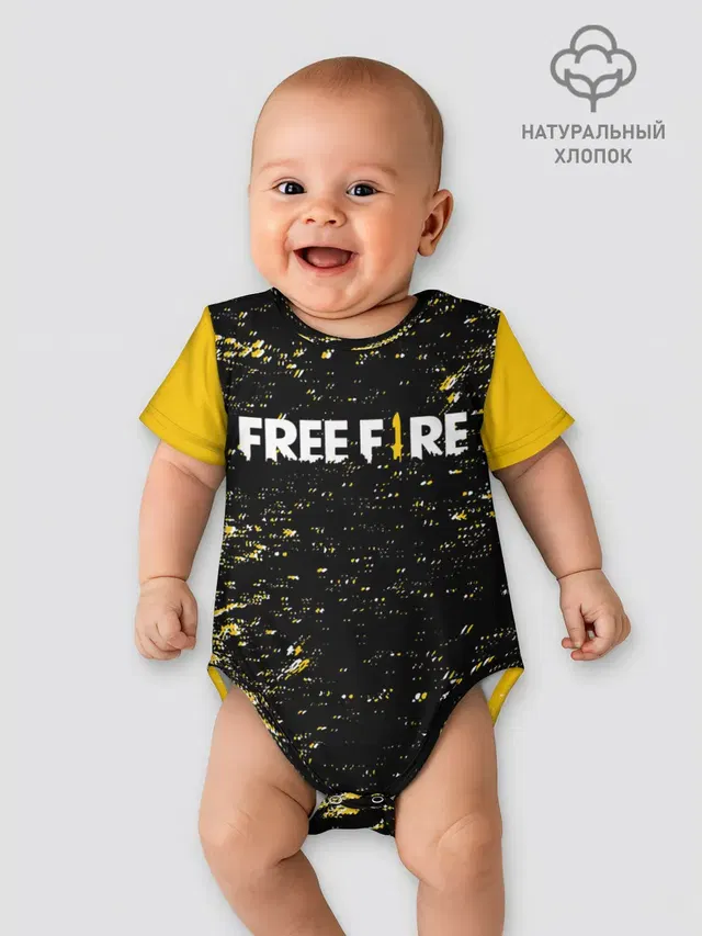 Детское боди с принтом «Garena Free Fire — Garena Free Fire - День Booyah.»