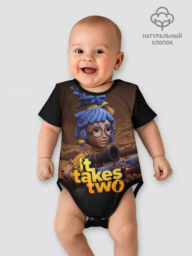Детское боди с принтом «It takes two — Мэй»
