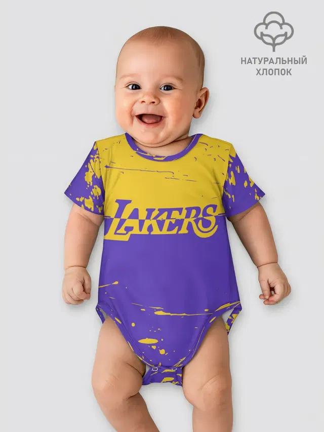 Детское боди с принтом «Лейкерс — Kobe Bryant - Los Angeles Lakers - NBA»
