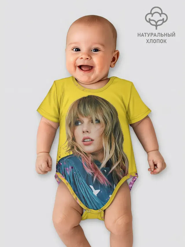Детское боди с принтом «Taylor Swift — Красотка Тейлор»