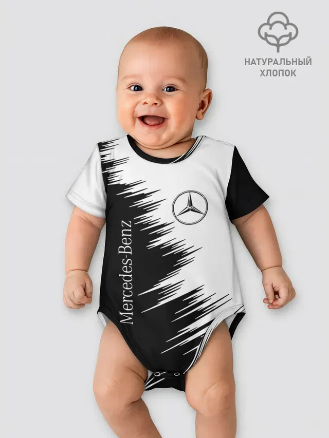 Детское боди с принтом «Merсedes — mercedes benz»