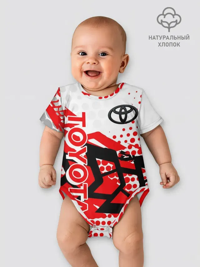 Детское боди с принтом «Toyota»
