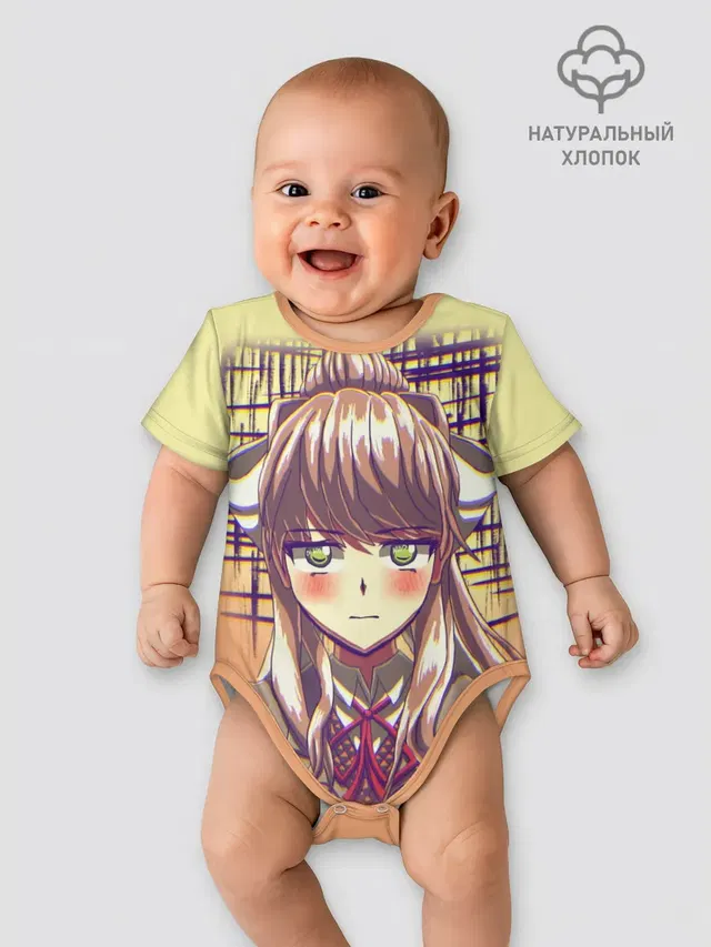 Детское боди с принтом «Doki Doki Literature Club — Game Doki Doki Literature Club»