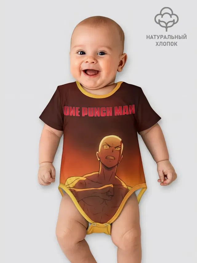 Сайтама в огне One Punch-Man