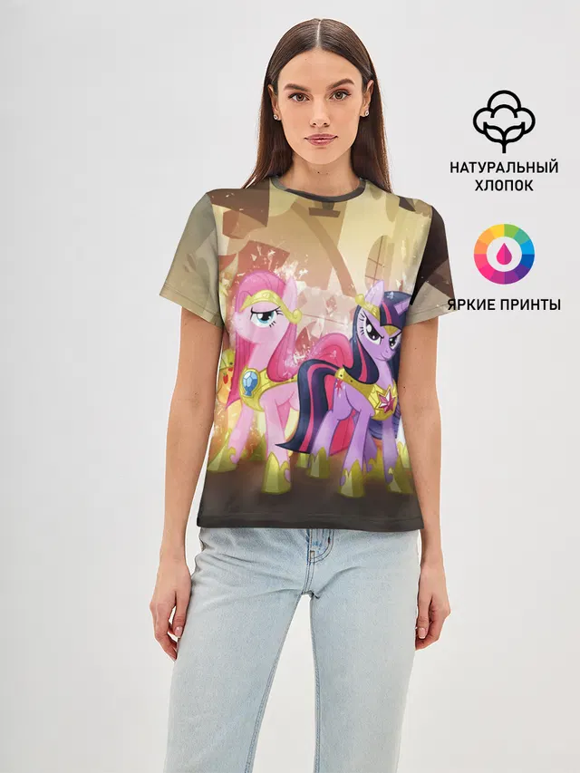 Женская базовая футболка с принтом «My Little Pony — PONY»