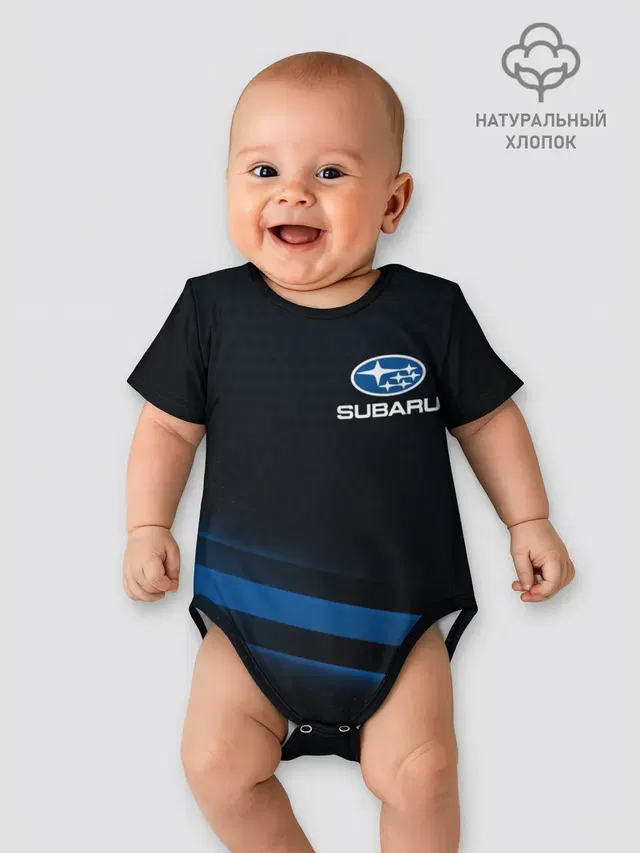 Детское боди с принтом «Subaru — Subaru, sport style»