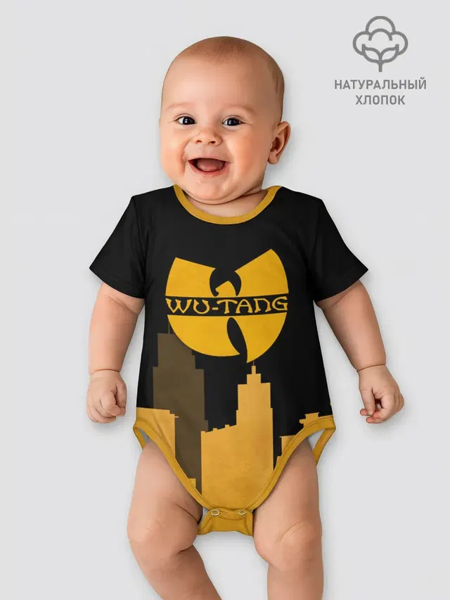 Детское боди с принтом «Wu-Tang Clan — WU-TANG CLAN CITY»
