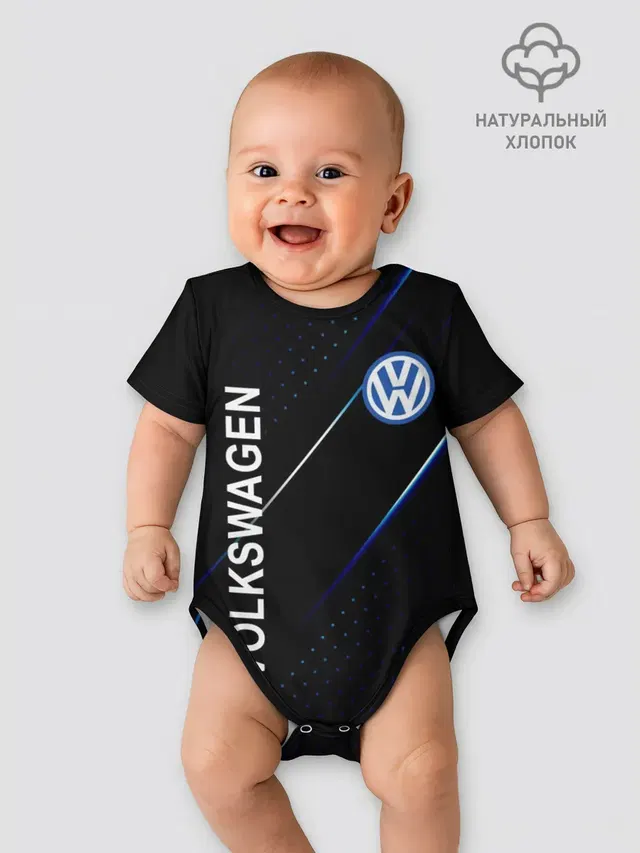 Детское боди с принтом «Volkswagen — Volkswagen, sport style»