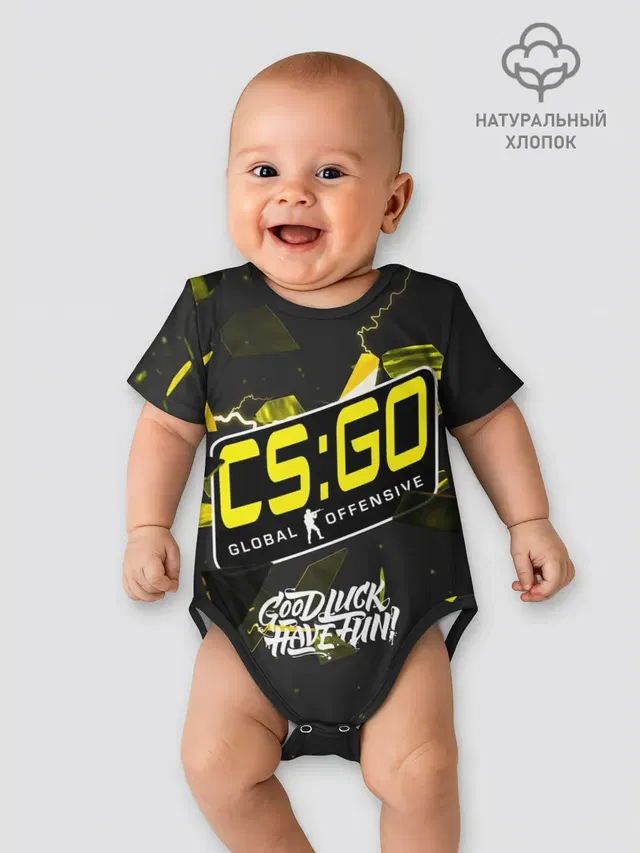 Детское боди с принтом «Counter-Strike — Новая эра CS:GO»