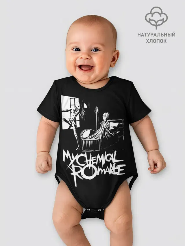 Детское боди с принтом «My Chemical Romance — My Chemical Romance уходящий в окно»
