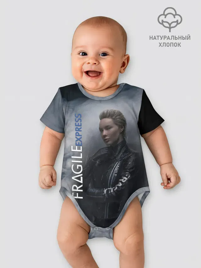 Детское боди с принтом «Death Stranding — DEATH STRANDING FRAGILE EXPRESS»