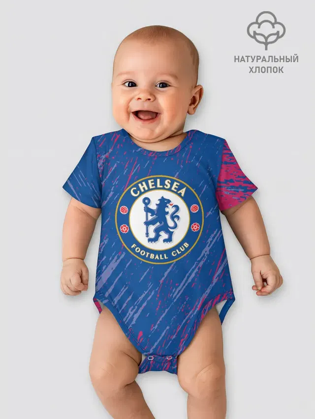 Детское боди с принтом «Челси — Chelsea: Logo.»
