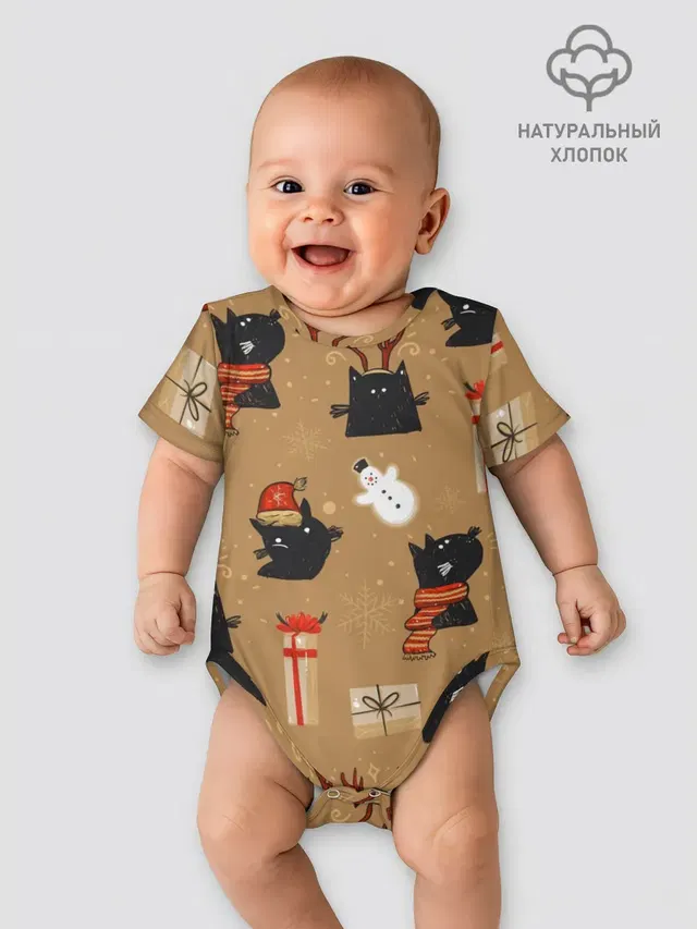 Черные новогодние коты