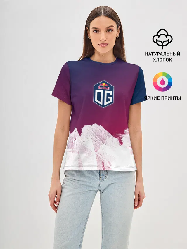 Женская базовая футболка с принтом «OG»