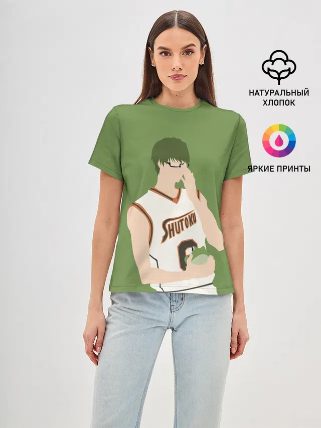 Женская базовая футболка с принтом «Shintarou Midorima»