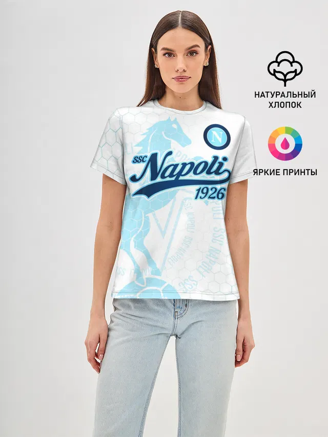 Женская базовая футболка с принтом «Napoli»