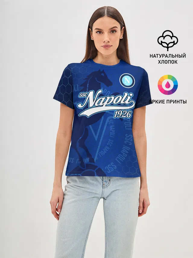 Женская базовая футболка с принтом «Napoli»