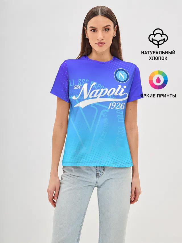 Женская базовая футболка с принтом «Napoli»