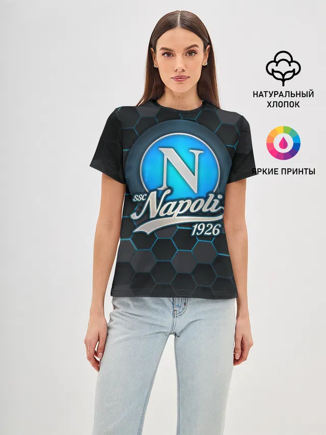 Женская базовая футболка с принтом «Napoli»