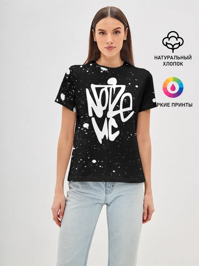 Женская базовая футболка с принтом «Noize MC»