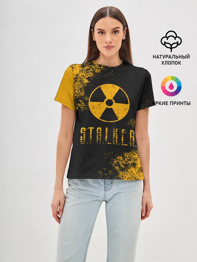 Женская базовая футболка с принтом «Stalker»