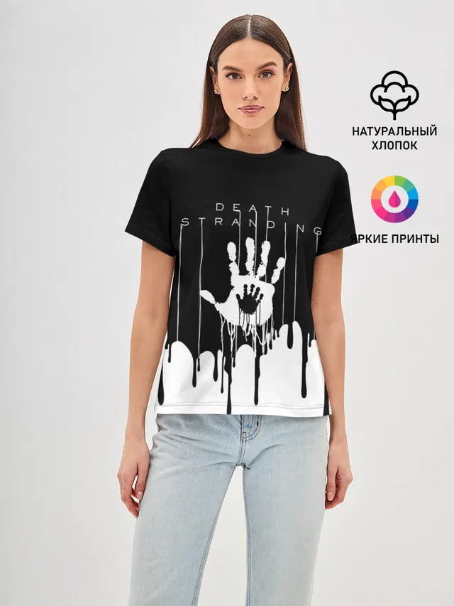 Женская базовая футболка с принтом «Handprint»
