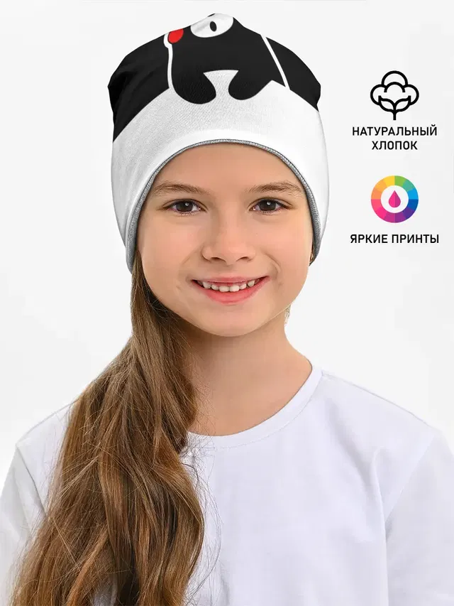 Детская шапка с принтом «Кумамон — Kumamon повис»
