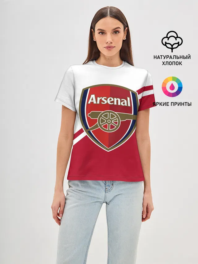 Женская базовая футболка с принтом «Arsenal — Arsenal FC»