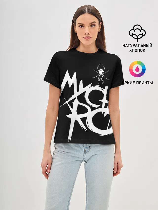 Женская базовая футболка с принтом «My Chemical Romance»