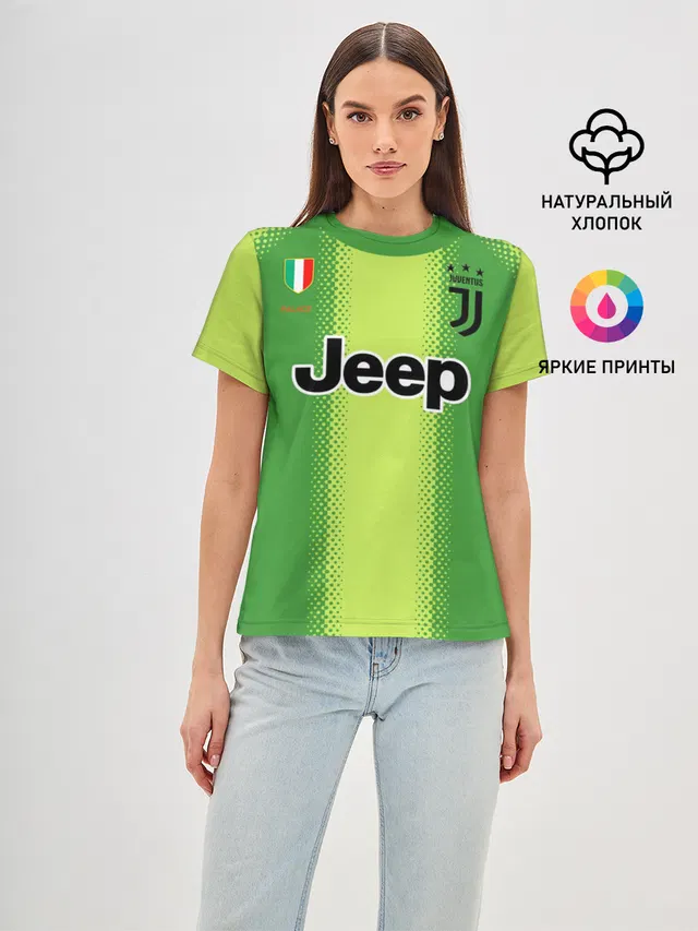 Женская базовая футболка с принтом «Ювентус — Buffon Palace away 19-20»