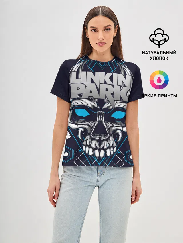 Женская базовая футболка с принтом «Linkin Park»