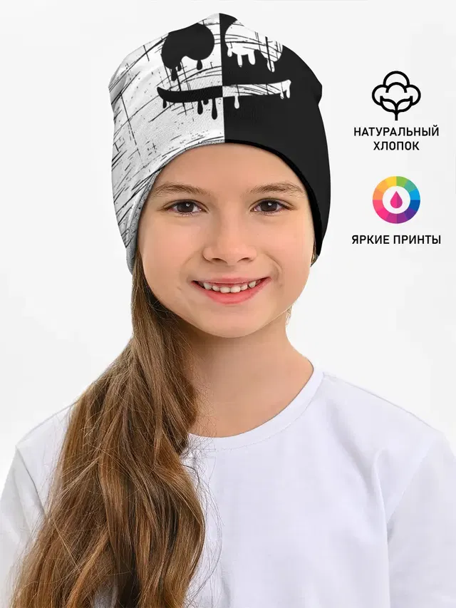 Детская шапка с принтом «Фортнайт — FORTNITE MARSHMELLO.»