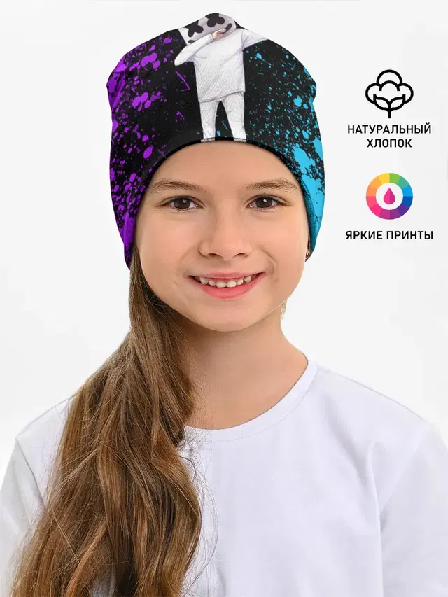 Детская шапка с принтом «Marshmello»