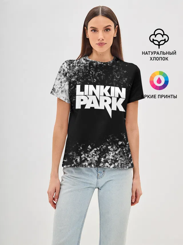 Женская базовая футболка с принтом «Linkin Park»