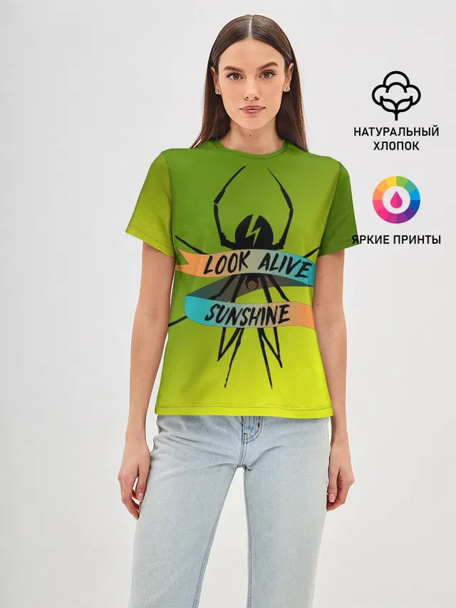 Женская базовая футболка с принтом «My Chemical Romance — Look alive sunshine»
