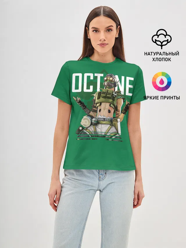 Женская базовая футболка с принтом «Octane»