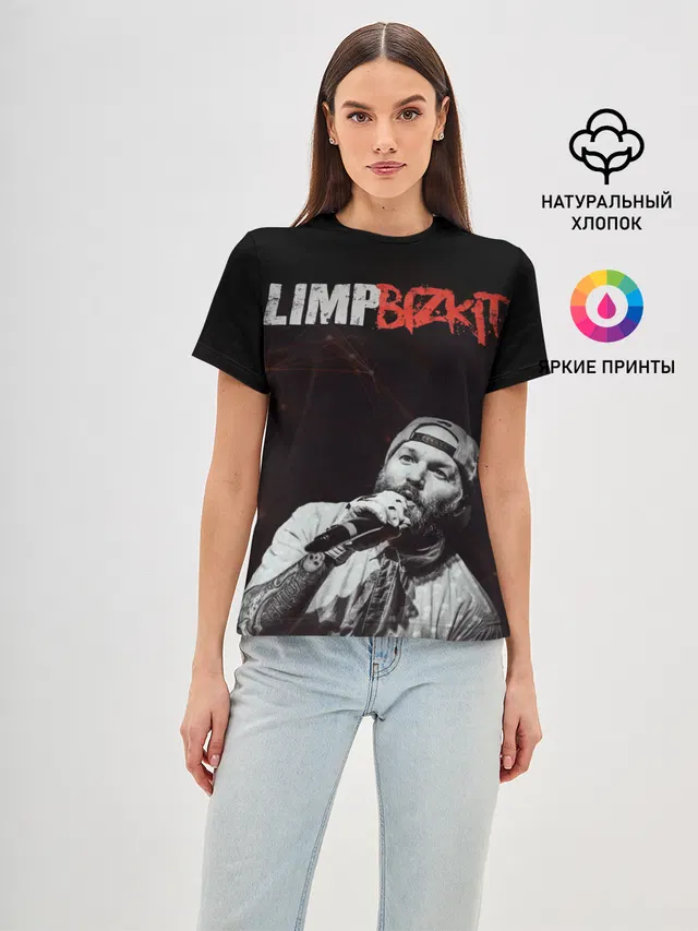 Женская базовая футболка с принтом «Limp Bizkit»